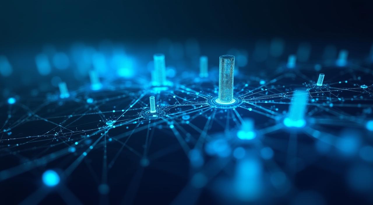 Concetto di automazione intelligente e flussi di dati digitali