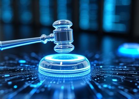 Concetto di conformità legale e tecnologia AI